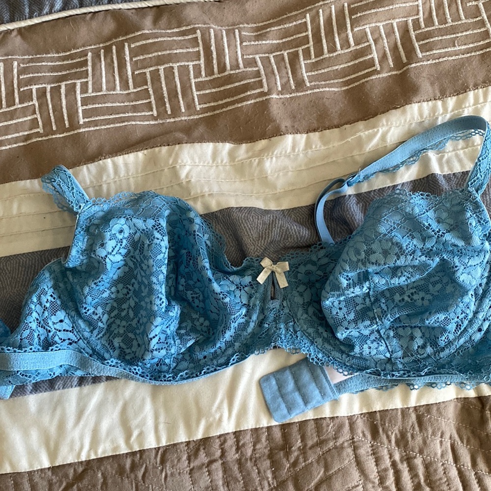 Blue underwire Gilligan & O’Malley Balconette Bra